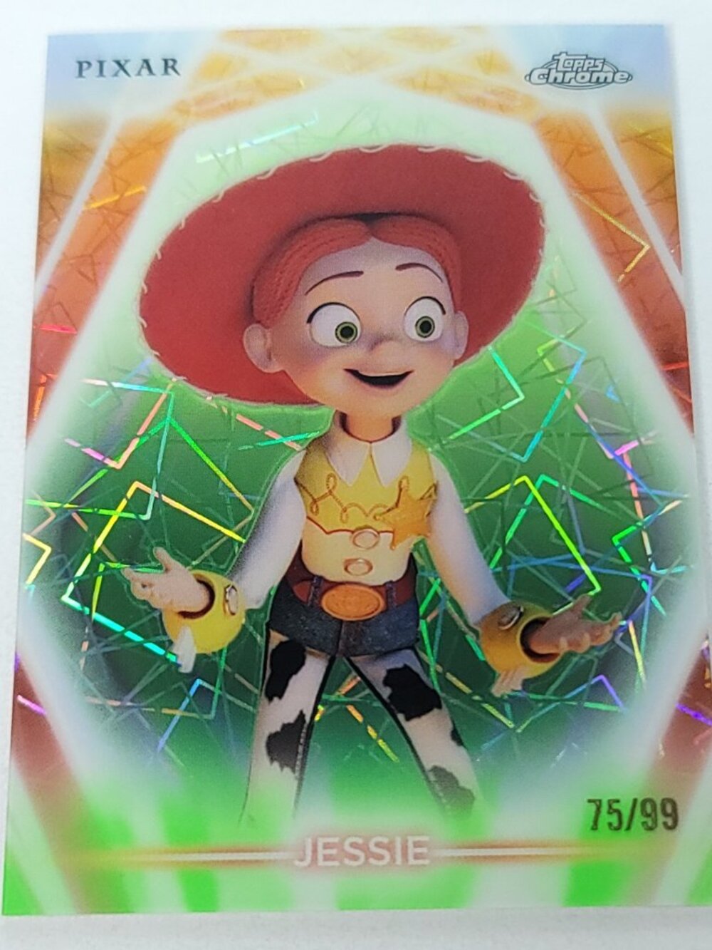 Jessie Topps 2026 Disney Chrome Neon Green Limited 75/99